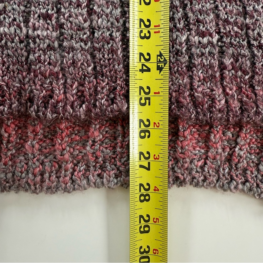 Parkhurst~ Sweater~Women's M~Maroon/Gray Ombré~Boatneck~Longsleeve~High/Low Hem - Picture 6 of 10